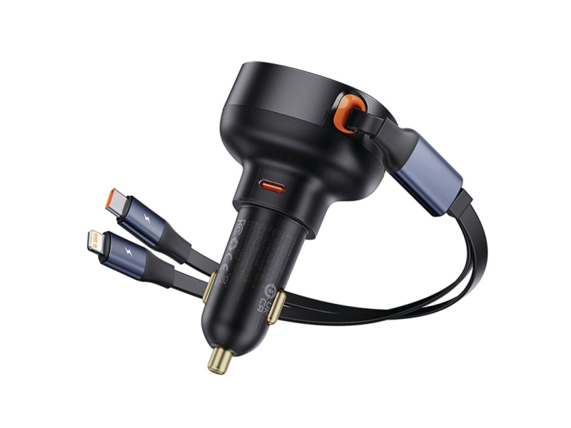 Baseus Enjoyment Pro 60W, Automatisk, Cigarr tändare, 24 V, 0,7 m, Svart | Tele & GPS - Mobil tillbehör - Övriga tillbehör | GameStuff