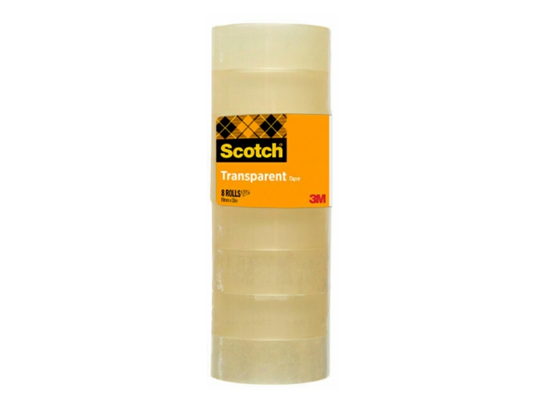 Kontortape Scotch 508 Transparent 33M X 19 Mm - 8 Stk.