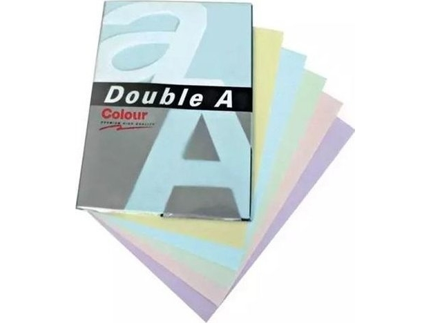 Spalvotas popierius Double A, 80g, A4, 100 lapų, Rainbow 3, 5 spalvų