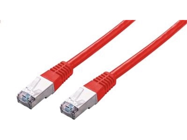 C-Tech Patchcord Cat5e, Ftp, Rød, 2 M