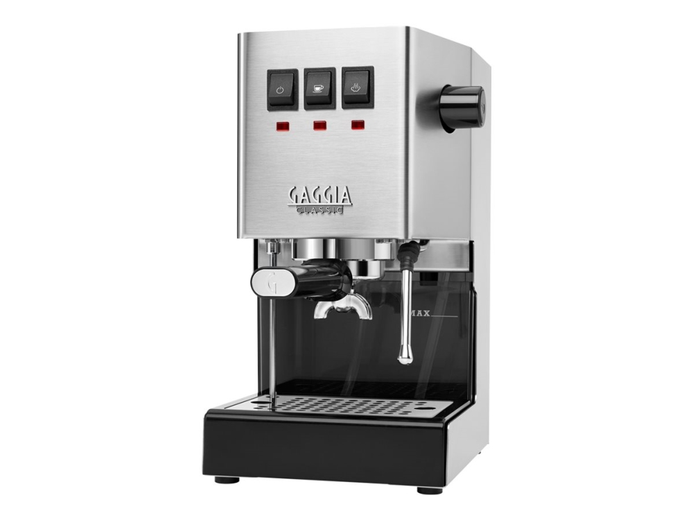 Gaggia Classic E24 Ri9481 Kaffemaskin Med Melkeskummer Bar Børstet Rustfritt Stål
