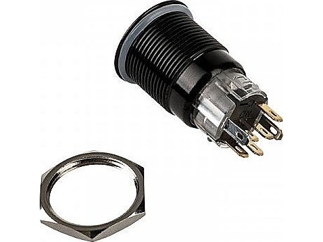 Dimastech Vandalsikringsafbryder/-Tryk 19 Mm, Blackline Dot - Rgb