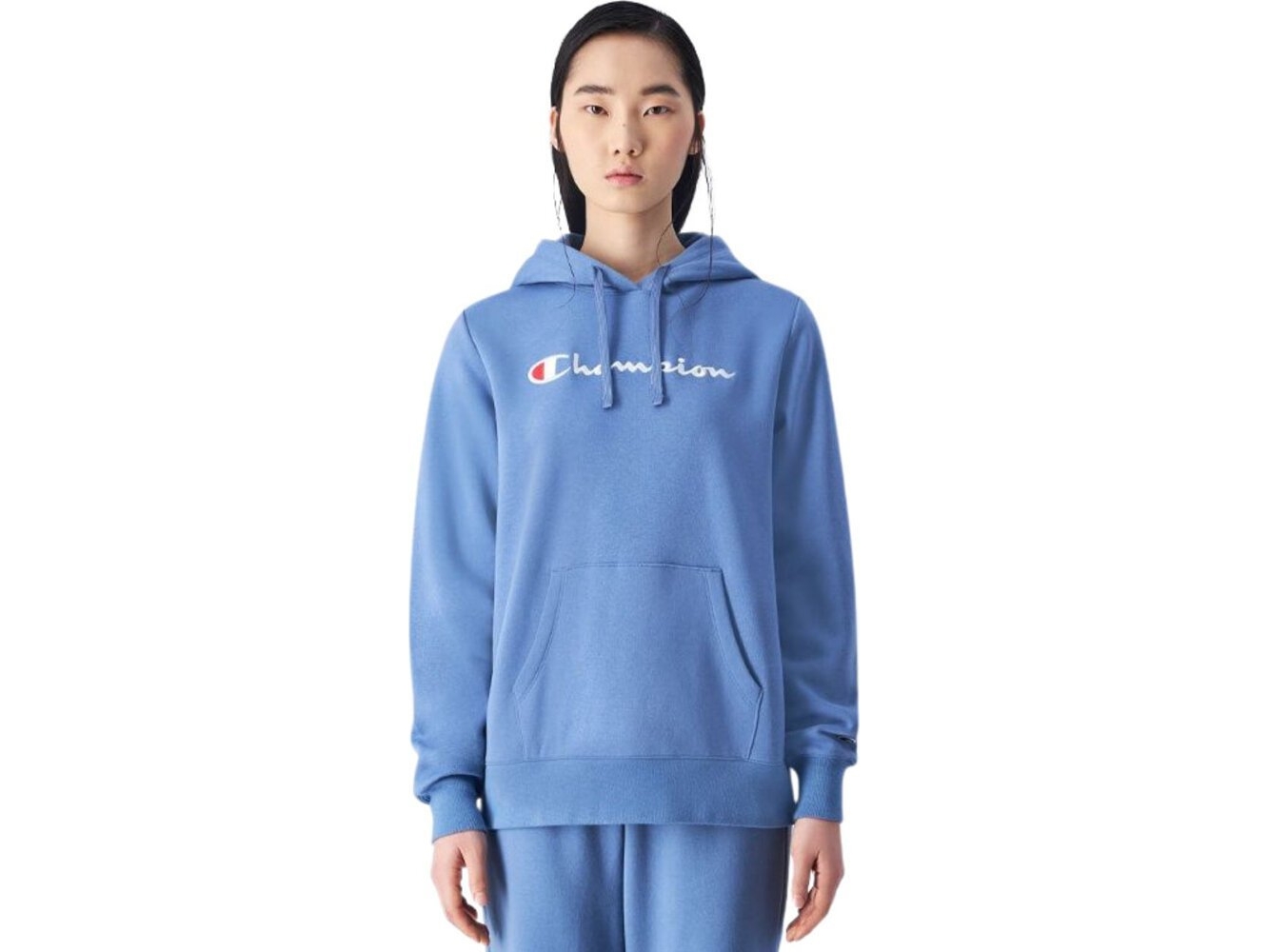 Champion Blå Sweatee Shirt Med Huva För Kvinnor 117529 Bs099 Xl