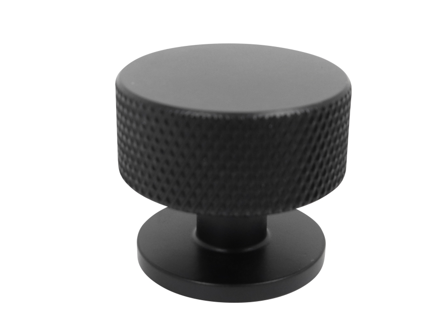 HOME It® räfflad möbelknopp Ø33 x 28 mm matt svart, 2 st. | Huset - Inredning - Grepp | GameStuff