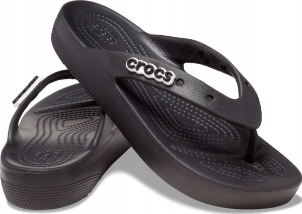 Women \'\'s Flip Flops Crocs Classic Platform Flip Black 207714 001 39 40
