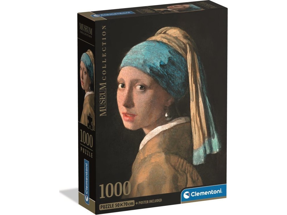 Clementoni Puzzle Compact Museum Vermeer: Mädchen Mit Perlenohr 1000 Teile (39967)