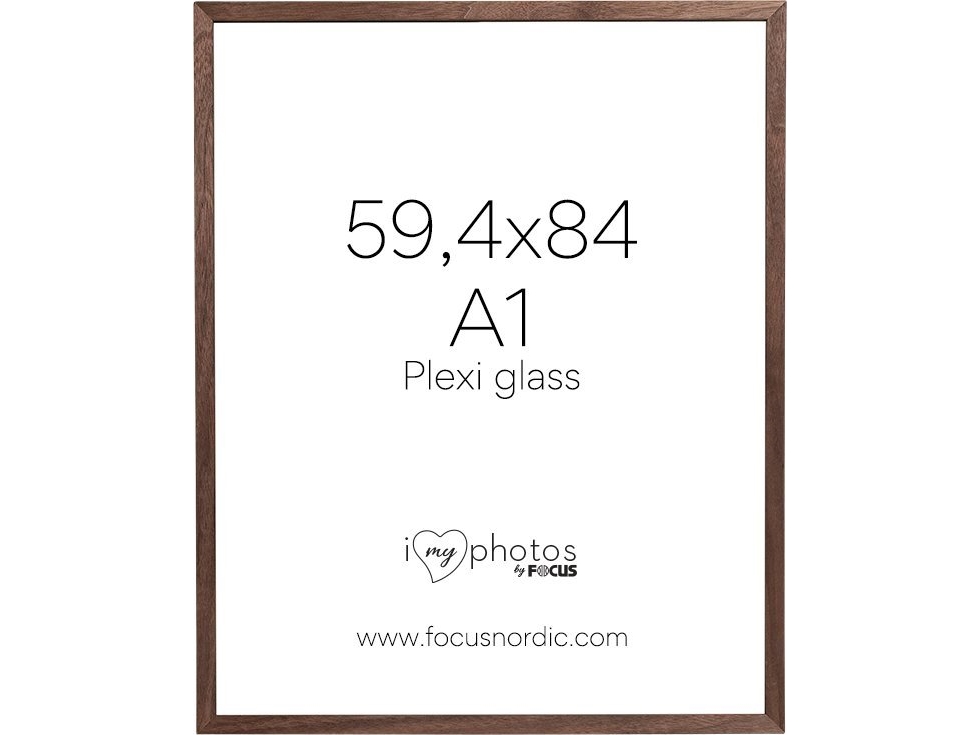Focus Ramme Soul Walnut Veneer Akrylglass 59,4x84 Cm (A1)