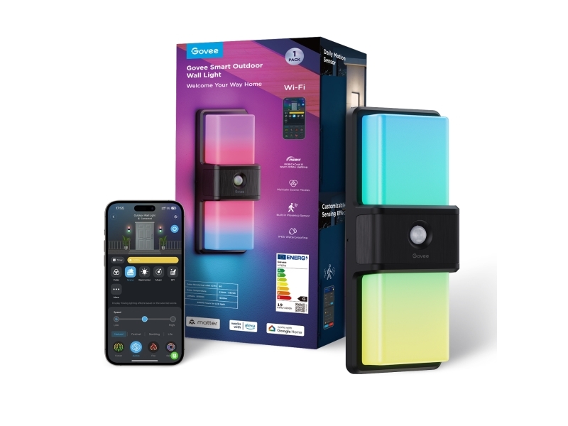 Govee Smart Outdoor Wall Light, WiFi Bluetooth vglampe