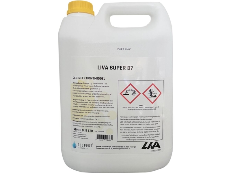 Desinfektion, Liva Super D7, 5 ltr.