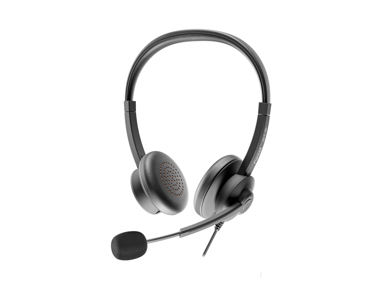 Axtel Axh-Aceucd, Ledningsført, Kontor/Callcenter, 20 - 20000 Hz, Headset, Sort