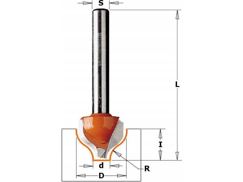 CMT DECORATING MREZ HM D=19 d=6,35 R=3,2 I=13 S=12