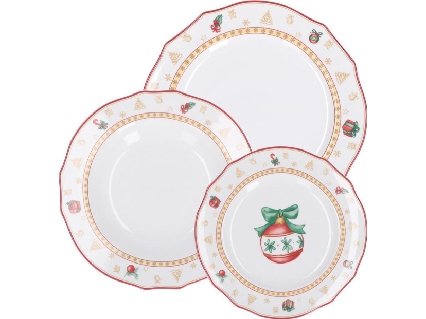 La Porcellana Bianca Christmas Edition 3 Tallerkener Til 2 Personer