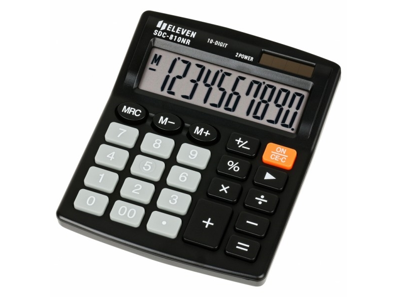 Eleven Eleven-regnemaskine SDC810NR, sort, desktop, 10 pladser, dobbelt strømforsyning