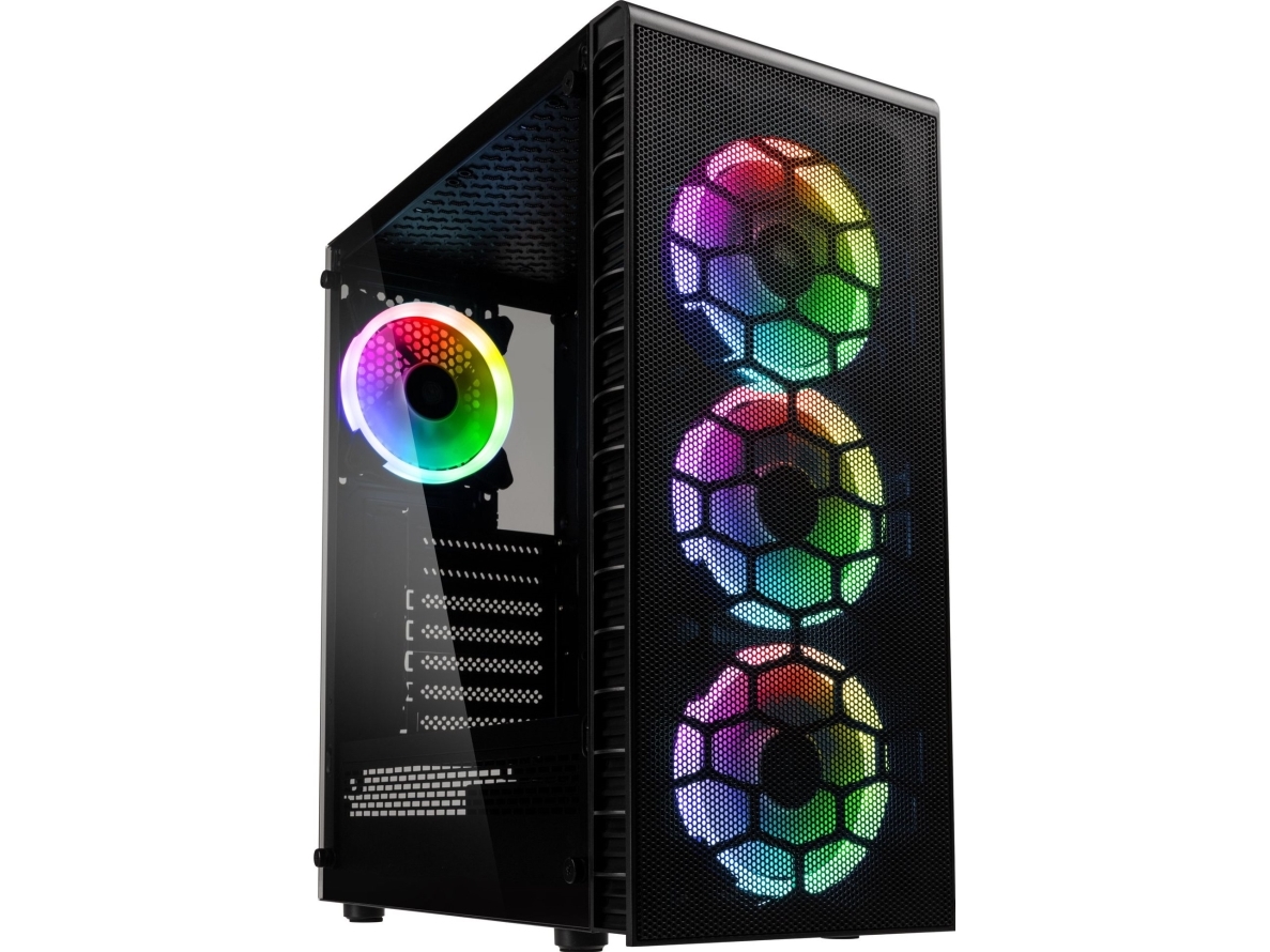Kolink Observatory Lite Mesh, Midi Tower, Pc, Sort, Atx, Micro Atx, Mini-Itx, Maske, Plast, Stål, Hærdet Glas, 16 Cm