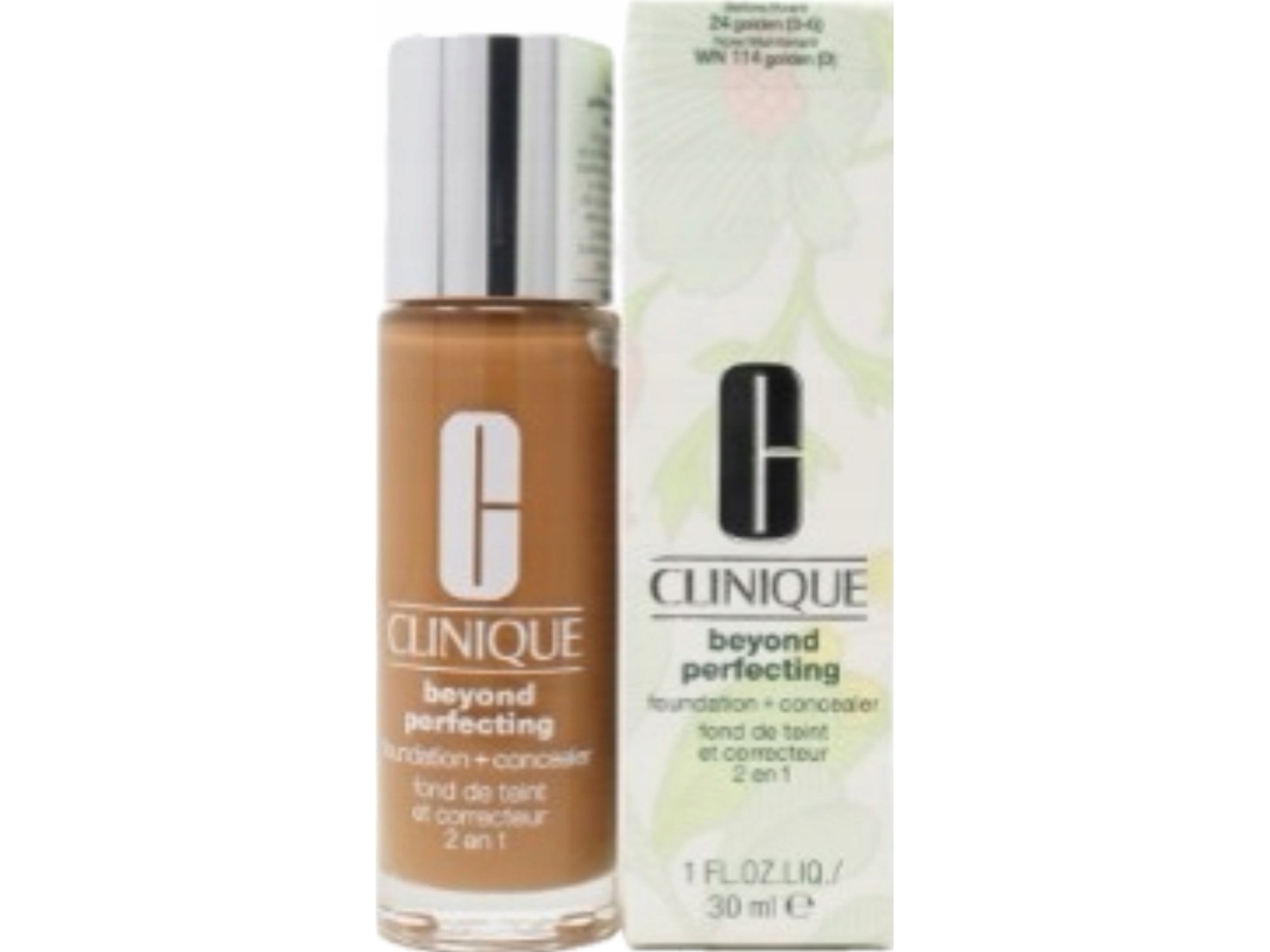 Clinique , Beyond Perfecting, Paraben-Free, Matte Finish, Liquid Foundation & Concealer 2-In-1, 24, Golden, 30 Ml For Women
