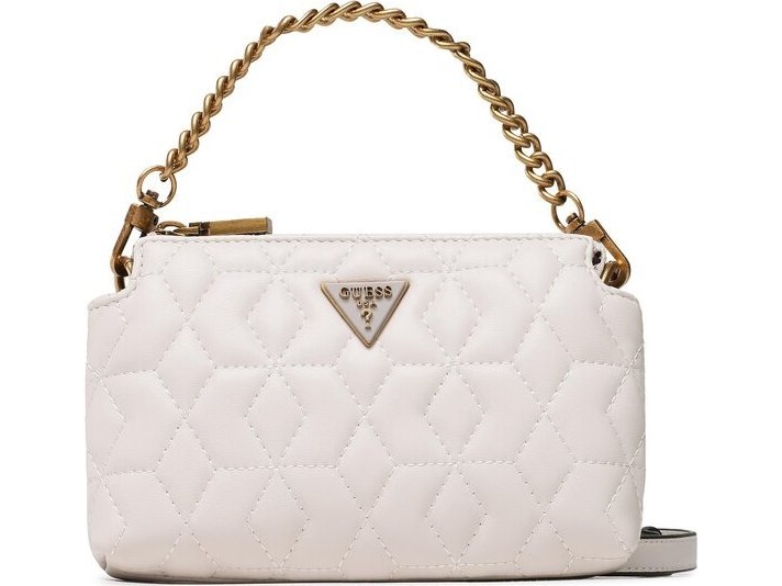 Guess, Elenia, Mini, Textile Crossbody Bag, Stone, Qb867772, For Women For Women
