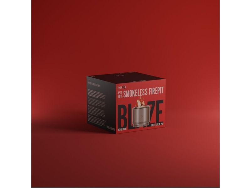 herQs Smokeless FirePit Blaze ? Smokeless Outdoor Fire Pit for Larger Gatherings | Trädgården - Grillar - Kolgrillar | GameStuff