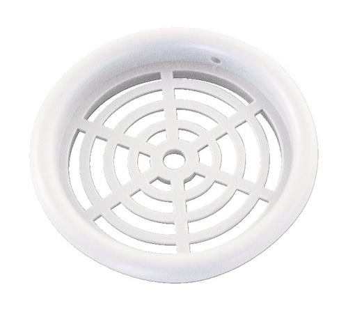 Duka skåpsgaller typ 61.1 - PVC, Vit, Ø43 mm, Förpackad i påsar om 4 st. | Ventilation & Klimat - Ventilationstillbehör - Utblås Galler | GameStuff