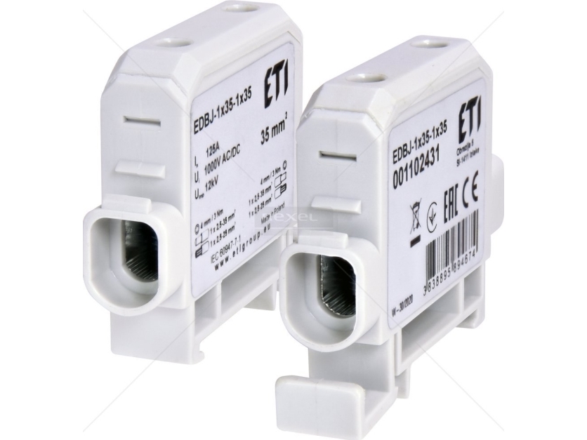 Etipo Klem Eti Polam 001102431 125A 1-Polet (2,5-35Mm2) Grå Til Al/Cu Edbj-1X35-1X35