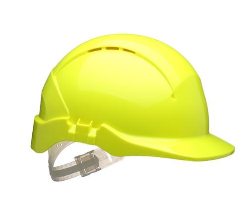 Centurion Concept Sikkerhedshjelm Hiviz gul i let ABS plast m/6 punkt ophæng. EN 397