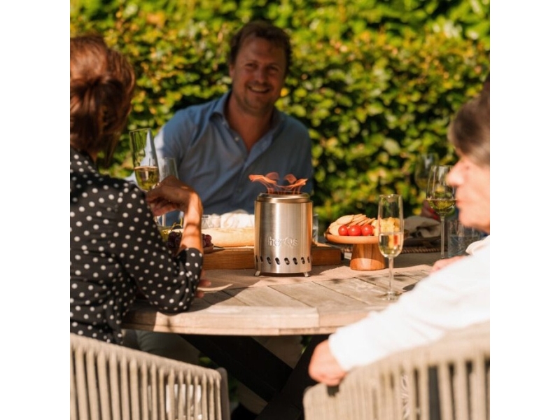 herQs Smokeless FirePit Mini - Silver | Trädgården - Grillar - Kolgrillar | GameStuff