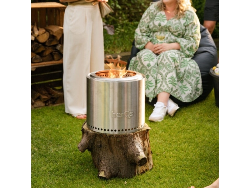 herQs Smokeless FirePit - Cozy - Silver | Trädgården - Grillar - Kolgrillar | GameStuff