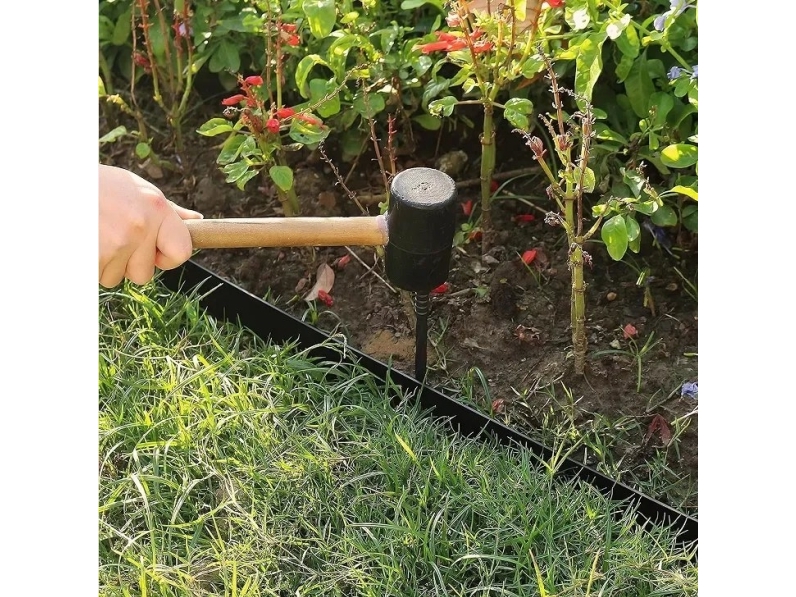 Extralink Juodas Forest Lawn Edging Set, Garden 60x50mm 10m with 30 Juodas Anchor Pegs