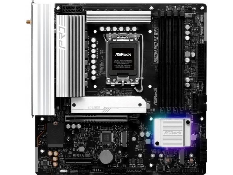 Asrock B860m Pro Rs Wifi Lga1851 Ddr5 Matx Mb