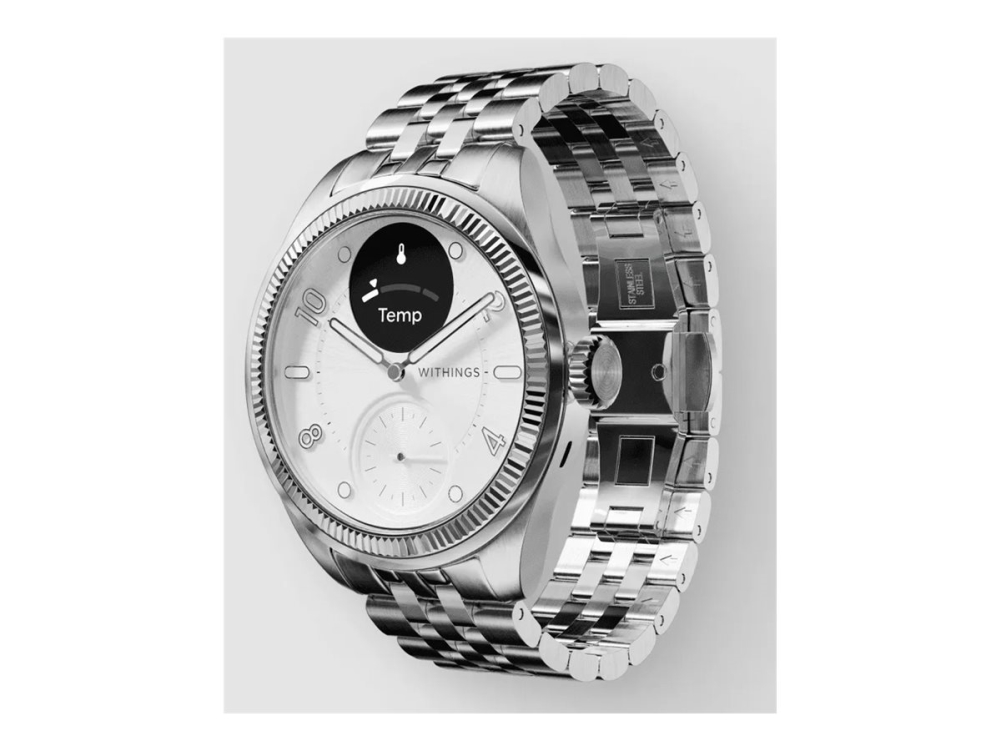Withings Scanwatch Nova Brilliant - klocka med EKG-, puls-, SPO2- och temperaturmätning samt mätning av fysisk aktivitet och sömn (39 mm, titangrå) | Sport & Träning - Pulsklockor & Smartwatches - Smartklockor | GameStuff