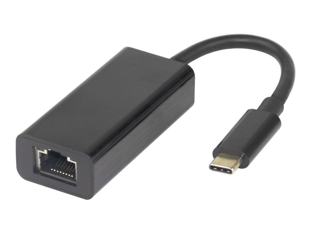 Deltaco - Netzwerkadapter - Usb-C 3.1 - 10/100/1000Base-T(X) X 1 - Schwarz