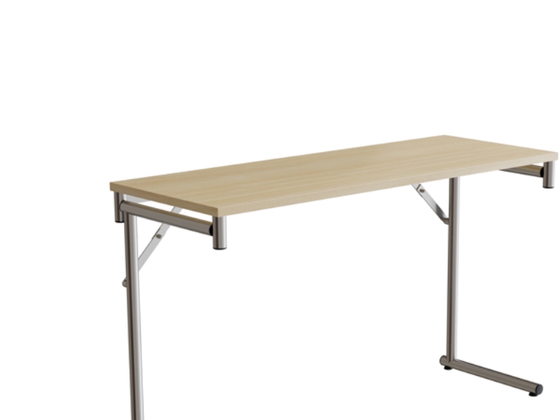 Klapbord Silhuett 1200x450mm,Birk laminat og alugråt stel | Möbler - Stolar & Stolmattor - Tillbehör | GameStuff