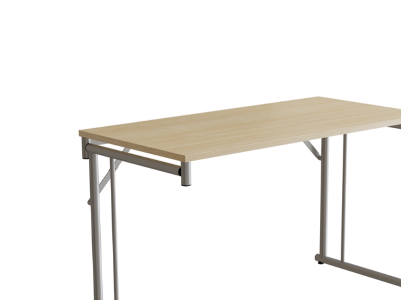 Klapp-Tisch Silhouette 1200X600 Mm, Graues Laminat Und Schwarzer Rahmen