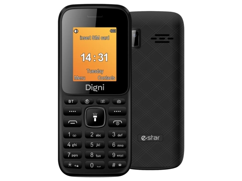 Estar Digni Mini Telefon Dual Sim Juodas Juodas