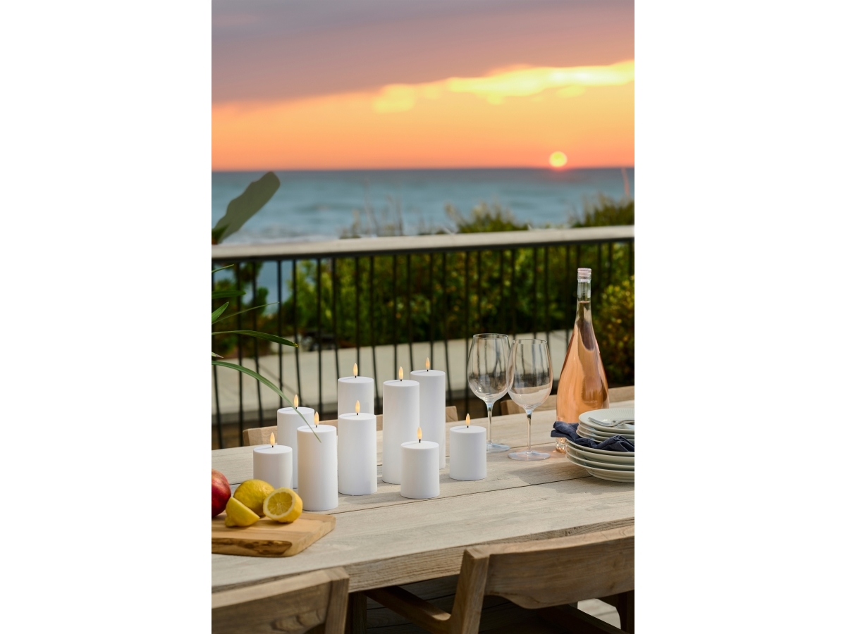 Sille Solar Ø7,5cmxH20cm, valkoinen