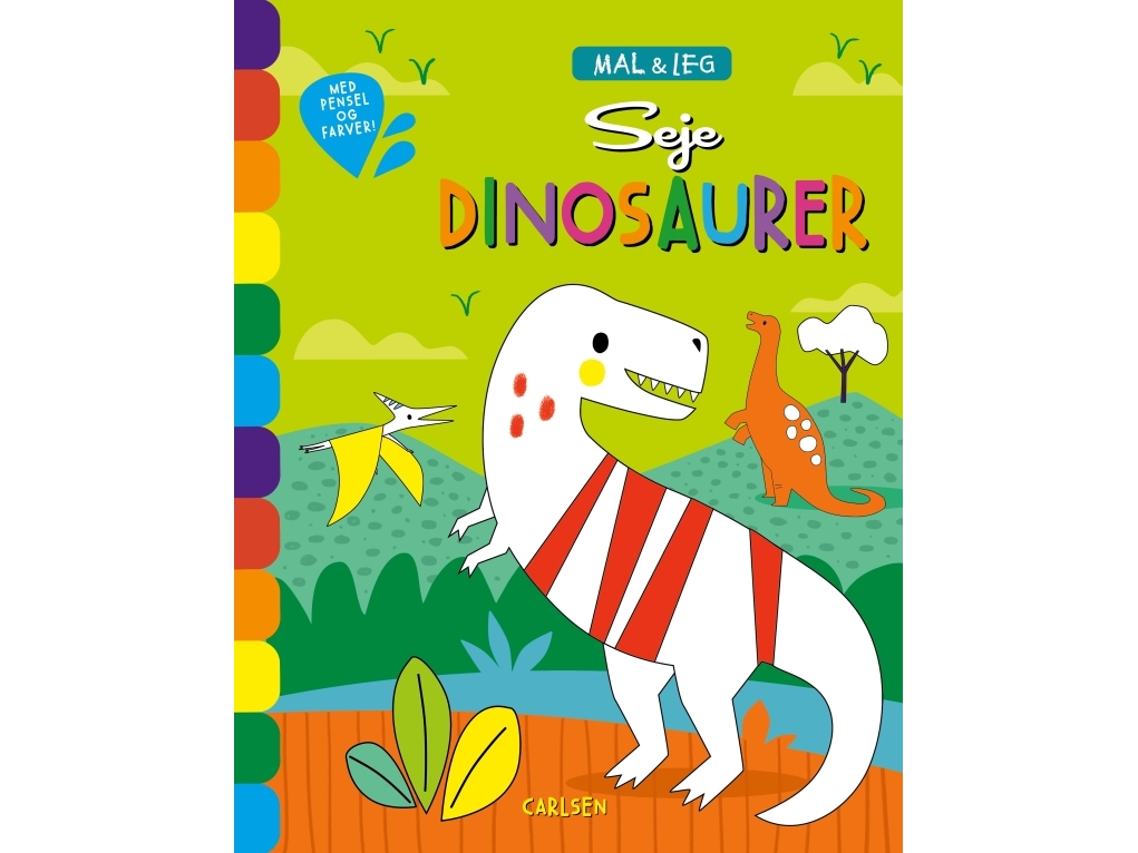Mal Og Leg: Seje Dinosaurer - Med Farver Og Pensel