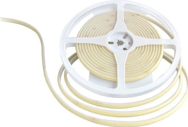5m 10W/m Vandtæt COB-LED strip - 24V DC, IP67, 320 LED pr. meter, COB LED - Kulør : Kold