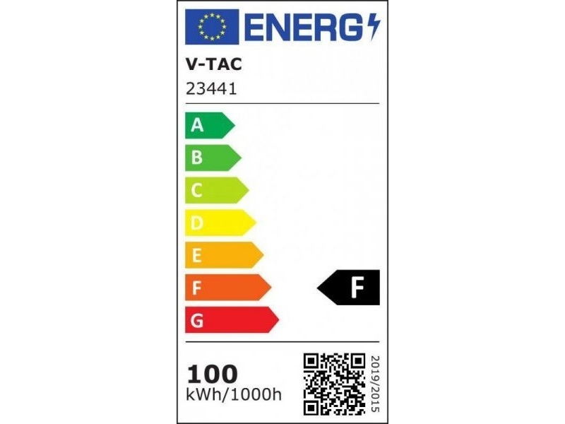 Led Projektor V Tac 100w 100lm/w Kabel 1mb Samsung Chip Svart Vt 44104 6500k 8700lm 5 Års Garanti