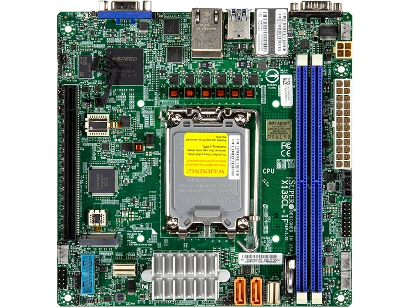Supermicro X13scl-If, Intel, Lga 1700, Intel Pentium , Intel Xeon , Ddr5-Sdram, 128 Gb, Dimm