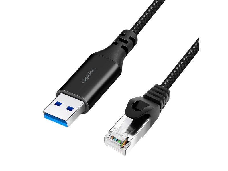 Logilink Cu0400, 1 M, Cat6, S/Ftp (S-Stp), Usb Typ-A, Rj-45, Sortierung