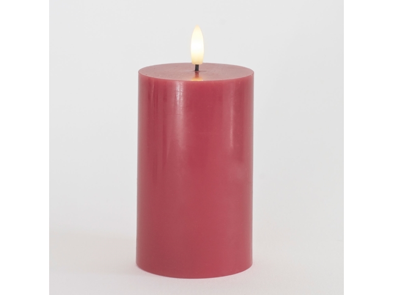 Sille Ø7,5x12,5cm, Rose Plum | Julen - Konstgjord belysning - Kalender och adventsljus | GameStuff