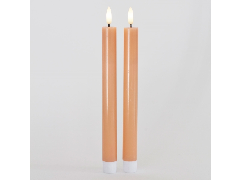 Sille Crown 2 st. set, Ø2x25cm, Persika | Julen - Konstgjord belysning - Ljuskronor och blockljus | GameStuff