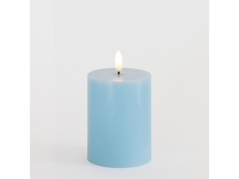 Sirius - Sille Bloklys Ø7,5x10 cm, Himmelblå