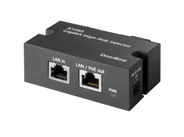 Doorbird 423913868, Gigabit Ethernet, 10,100,1000 Mbit/S, Ieee 802.3Af, Ieee 802.3At, Cat5e, Cat6, Cat7, Sort, Strøm