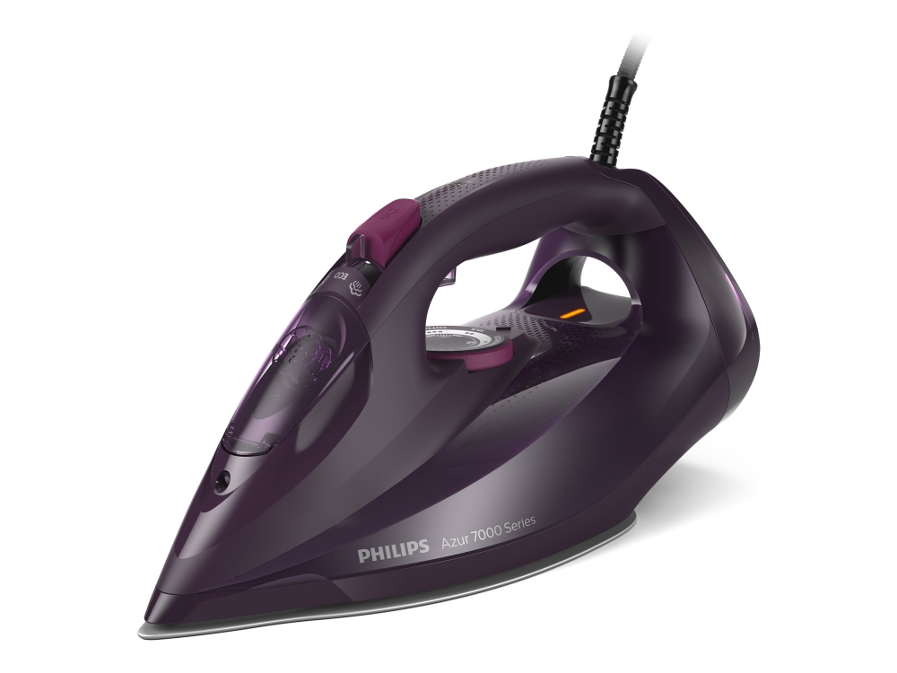 Philips Azur 7000 Series Dst7061 - Dampstrygejern Med Automatisk Afbrydelse - Såleplade: Steamglide Elite - 3000 W - Mørk Purpur