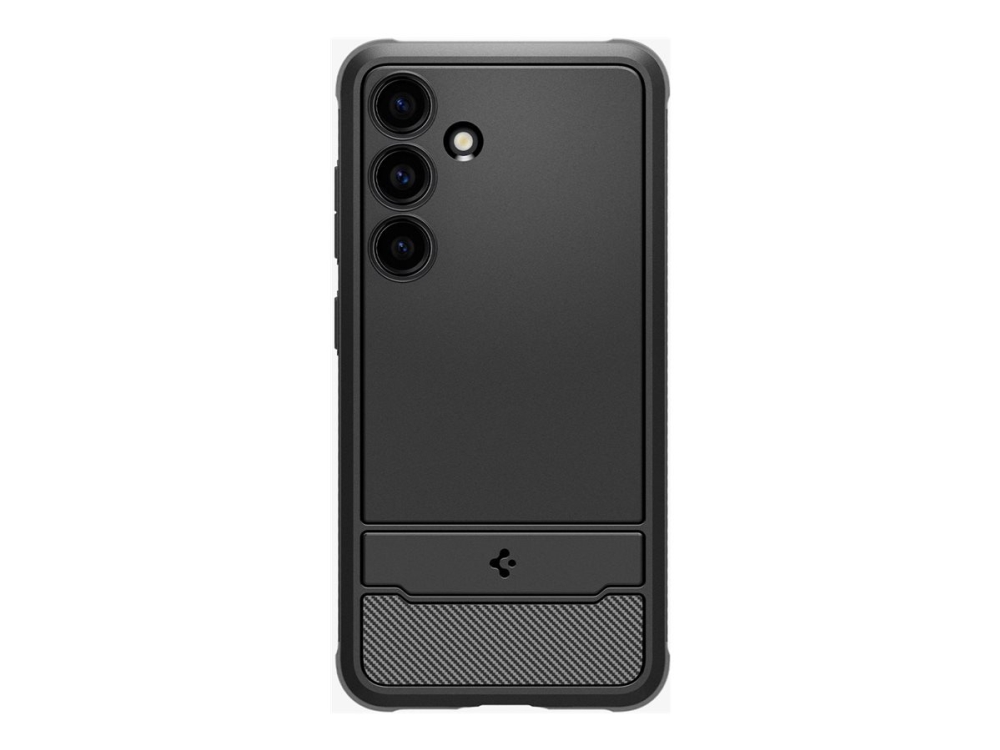 Spigen Rugged Armor - Bagsidecover Til Mobiltelefon - Grov - Termoplastisk Polyuretan (Tpu), Polykarbonat, Stødskum - Mat Sort - For Samsung Galaxy S