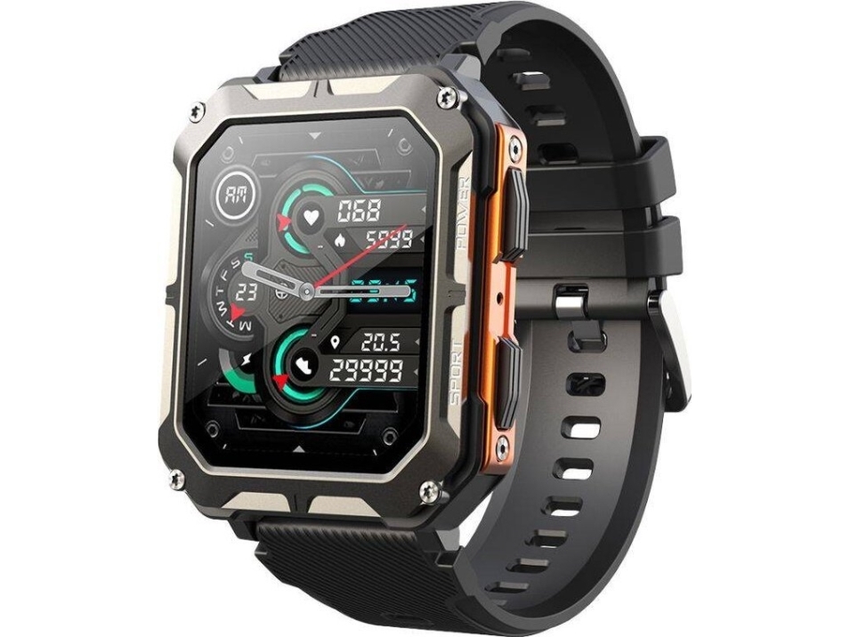 Rubicon Smartwatch Rncf27 Schwarz Silikon Bt-Anrufe