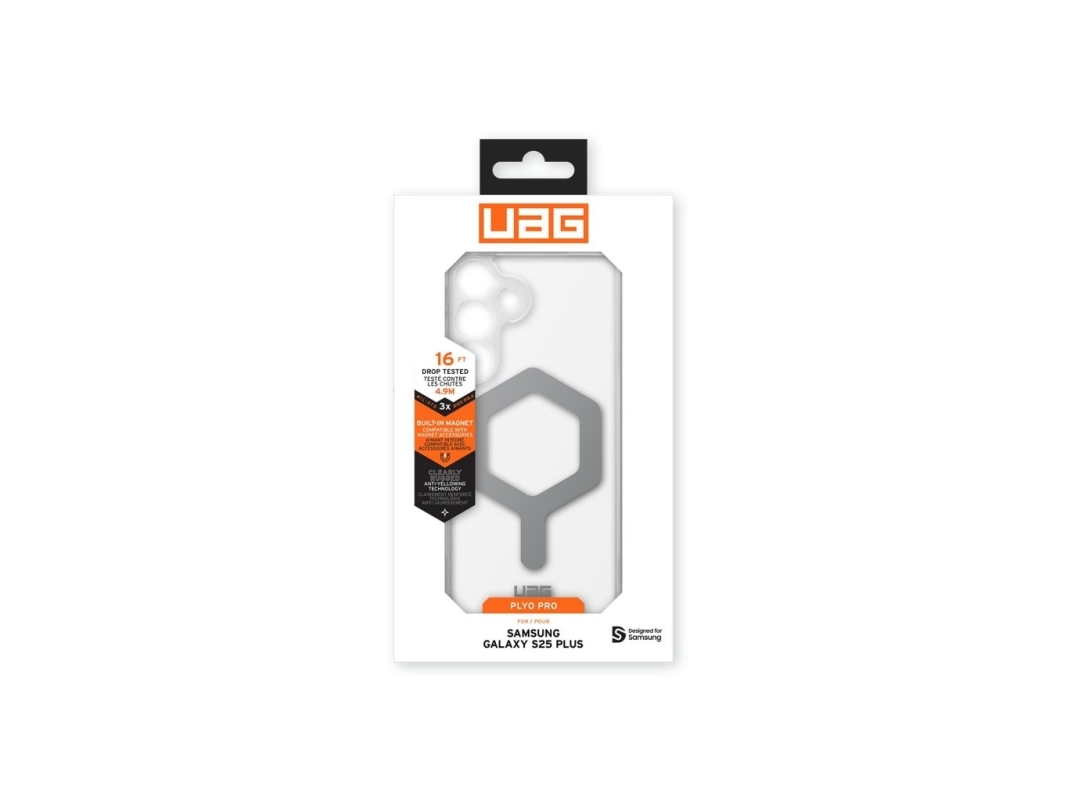 Urban Armor Gear Plyo Pro, Cover, Samsung, Galaxy S25 Plus, 17 Cm (6.7"), Sølv, Transparent