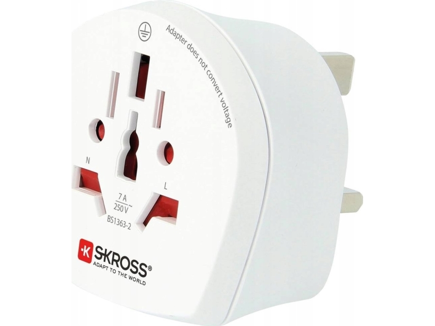 Adapteris Uk Kistukas - Universalus Lizdas 230V 7A Skross