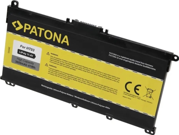 Patona-Batteri Til Hp Pavilion 14/15 3600 Mah Li-Pol 11,4 V Ht03xl