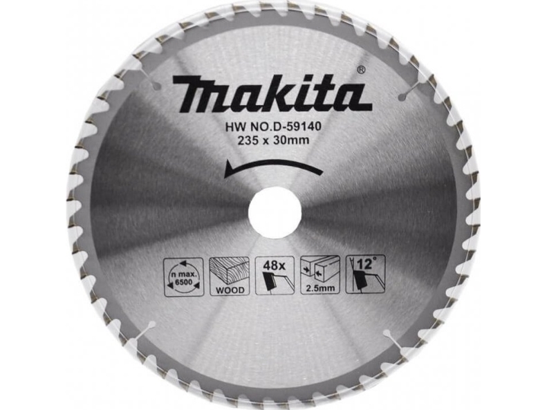 Makita D-59140 T.C.T. saha 235X2,5X30mm 12° T48 vakiopuu (D-59140)